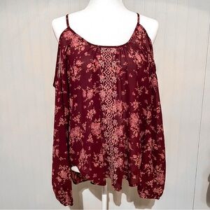 Rewind Cold Shoulder Long Sleeve Top